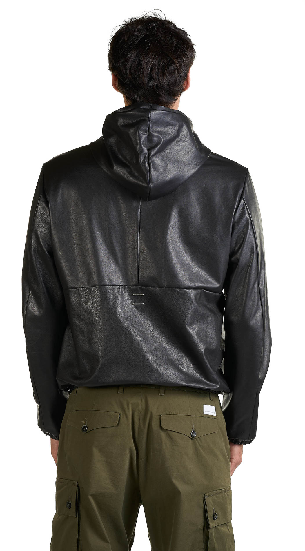 DANIELE BASTA LEATHER AND SILVER JACKET 
